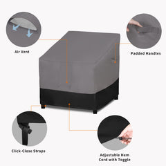 Easy-Going Heavy Duty Outdoor Chair Cover installation with pad handles
