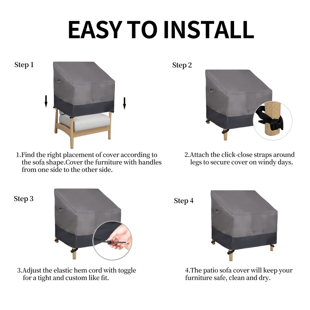 Easy-Going Heavy Duty Outdoor Chair Cover packaged