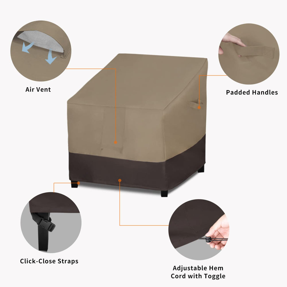 Easy-Going Heavy Duty Outdoor Chair Cover with click close-straps