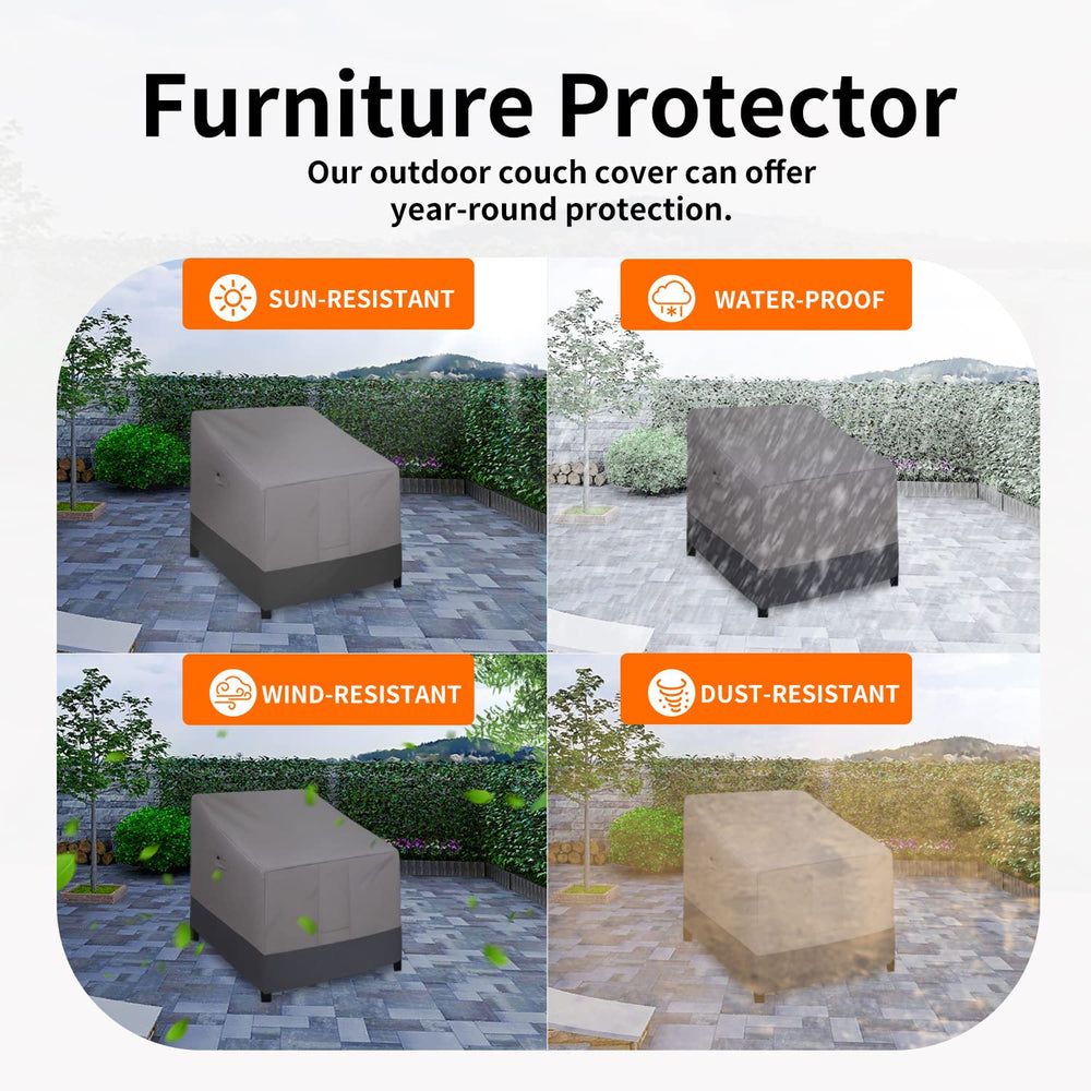 Easy-Going Heavy Duty Outdoor Chair Cover with click close-straps