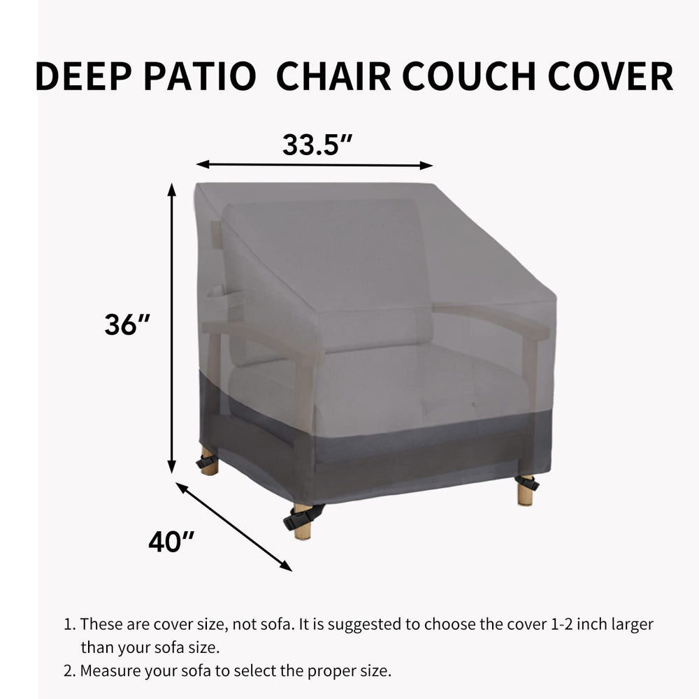 Easy-Going Heavy Duty Outdoor Chair Cover with elastic hem cord