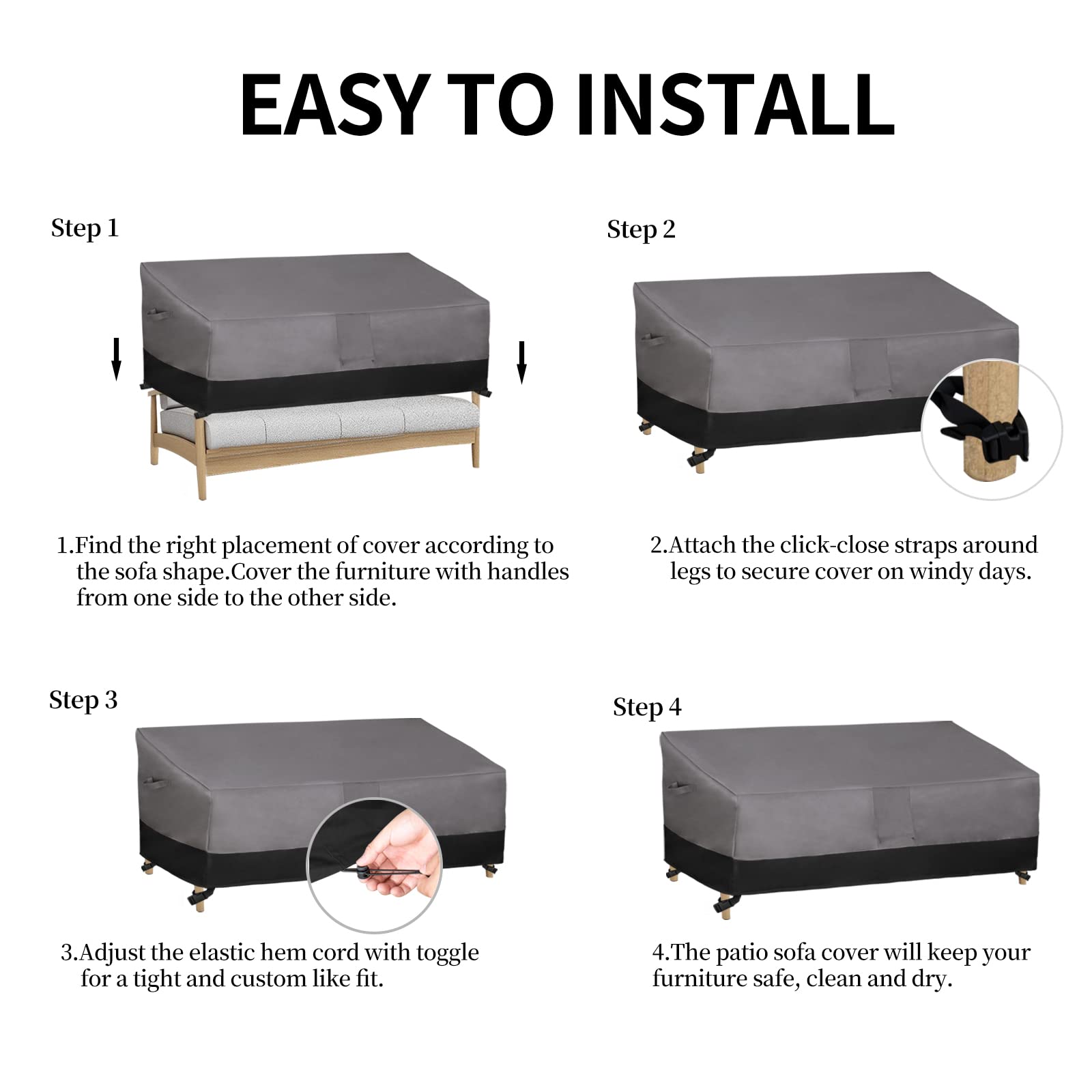 Easy-Going Heavy Duty Outdoor Couch Cover air vent detail