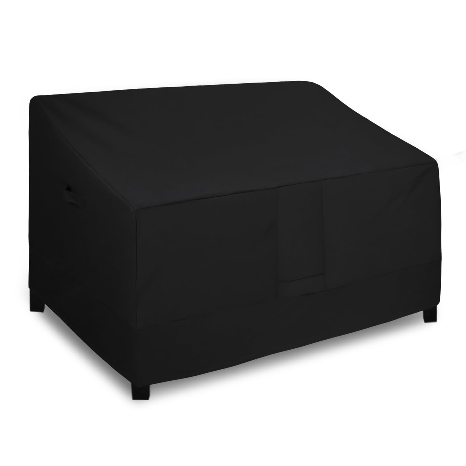 Easy-Going Heavy Duty Outdoor Loveseat Cover front view, Black