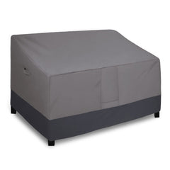 Easy-Going Heavy Duty Outdoor Loveseat Cover front view in gray