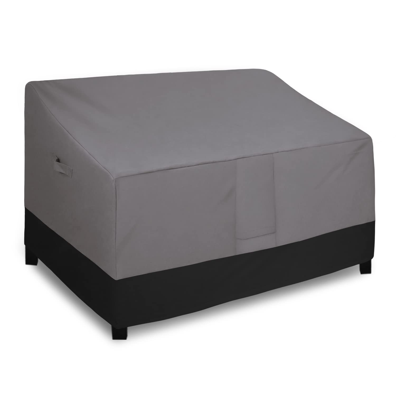 Easy-Going Heavy Duty Outdoor Loveseat Cover gray/black front view