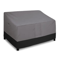 Easy-Going Heavy Duty Outdoor Loveseat Cover gray/black front view