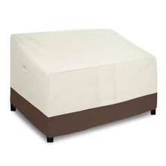 Easy-Going Heavy Duty Outdoor Loveseat Cover in beige front view