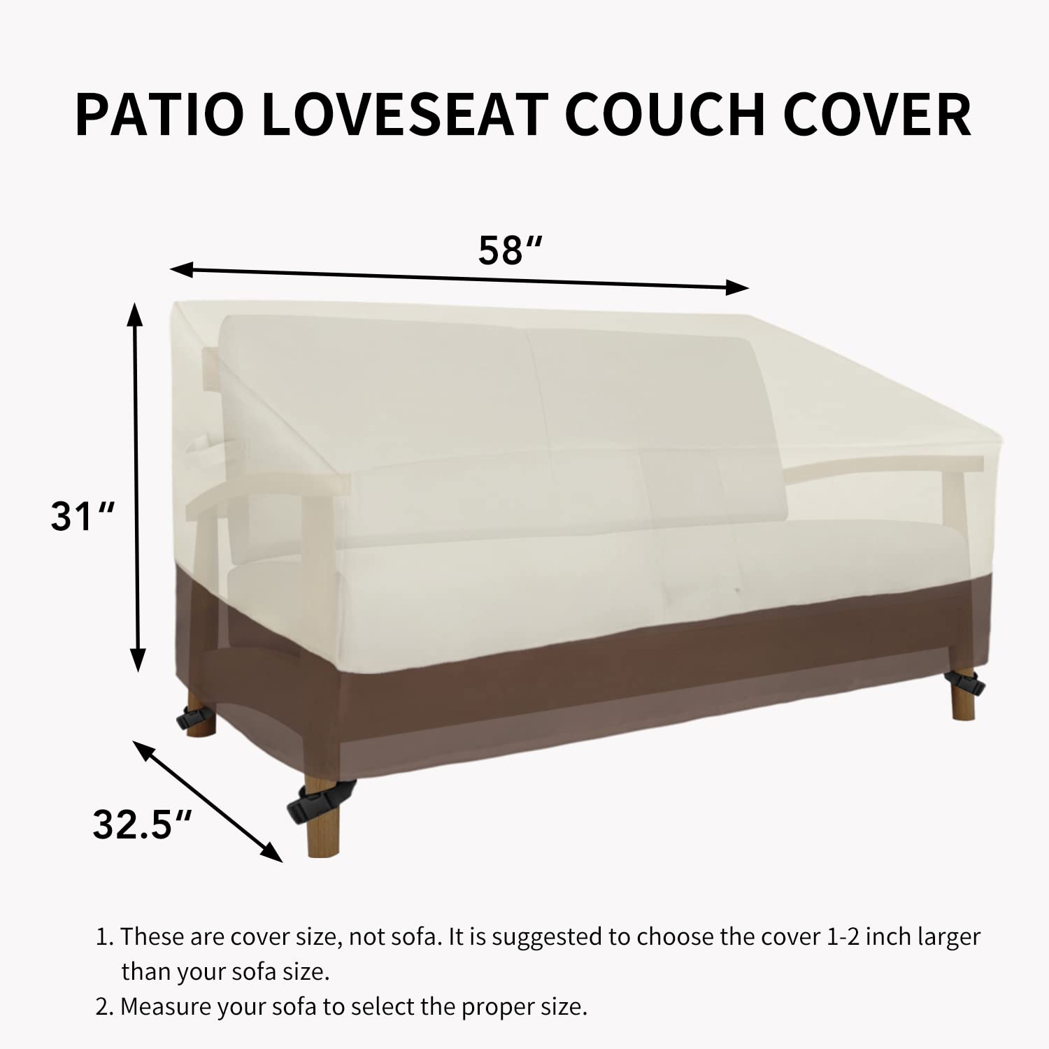 Easy-Going Heavy Duty Outdoor Loveseat Cover packaging