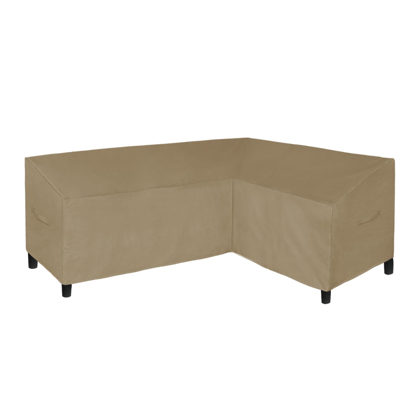 Easy-Going L-Shaped Sectional Sofa Cover 85"x58" Camel front view