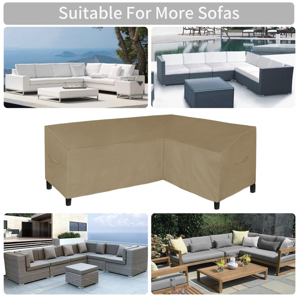Easy-Going L-Shaped Sectional Sofa Cover 85"x58" Camel waterproof feature