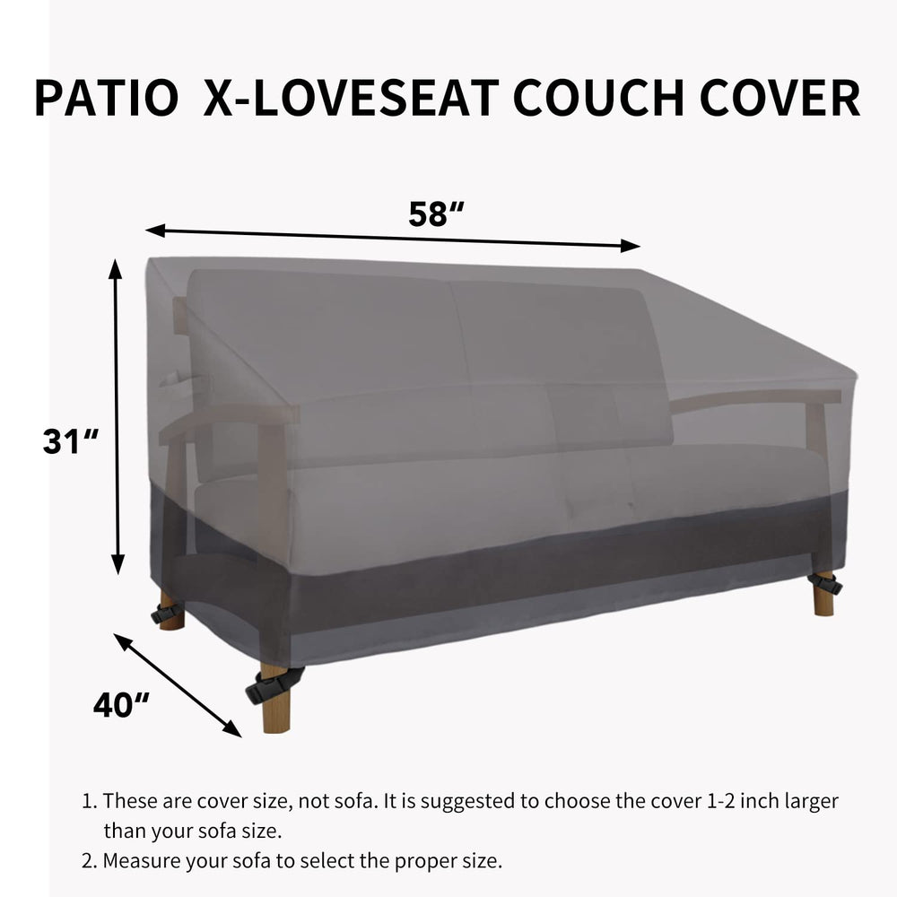 Easy-Going Loveseat Cover air vent feature for condensation