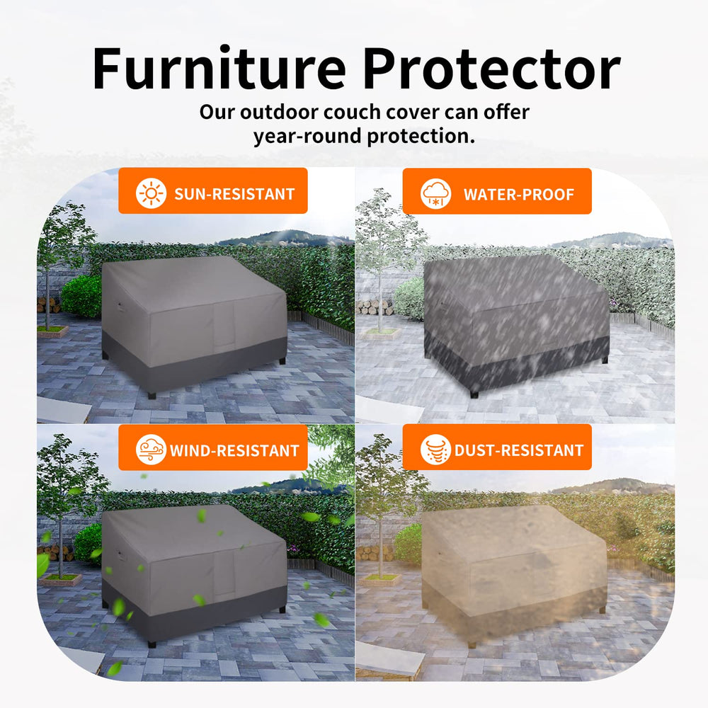 Easy-Going Loveseat Cover featuring air vent for ventilation