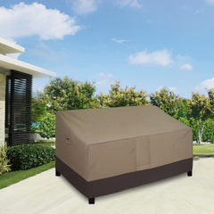 Easy-Going loveseat cover showing waterproof material detail