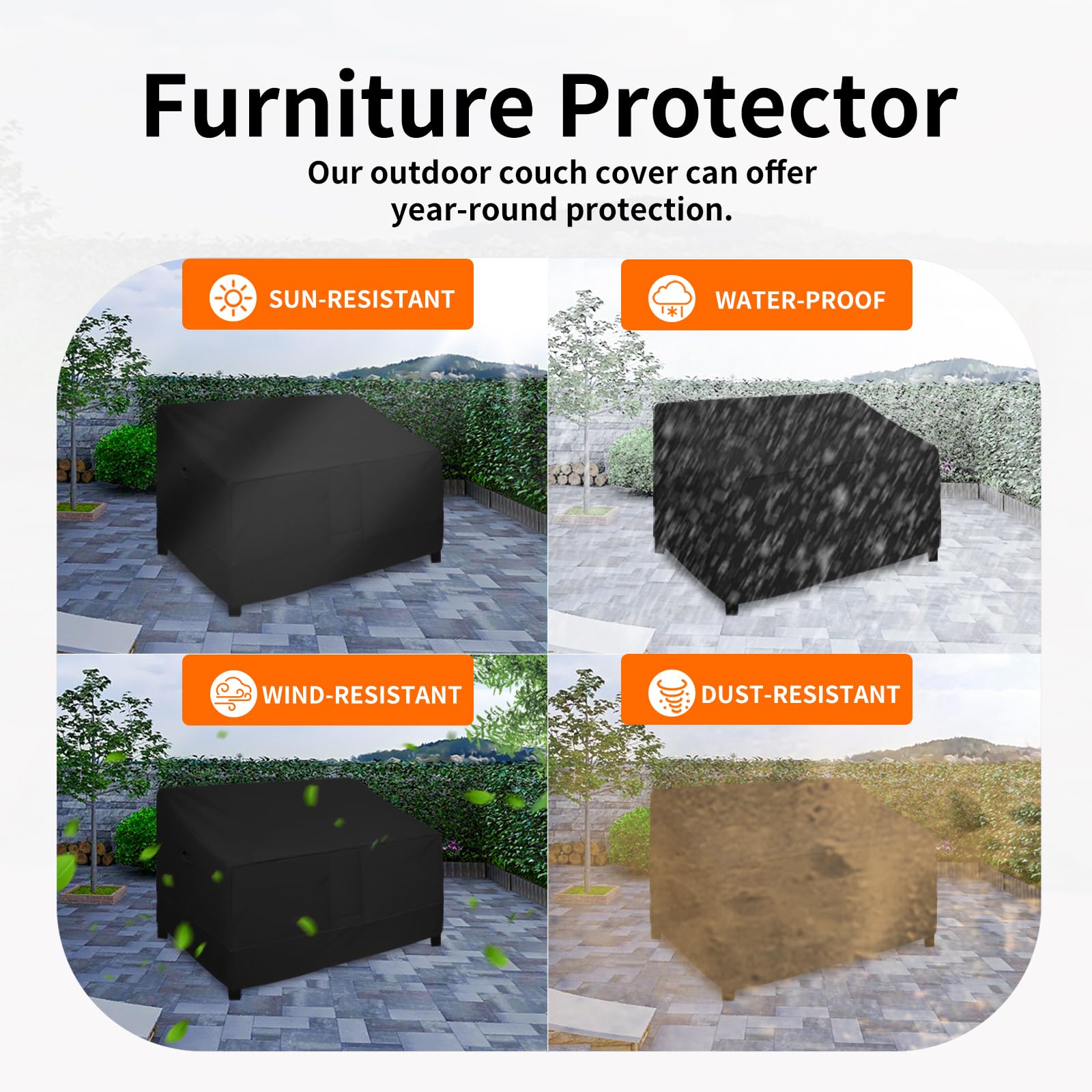 Easy-Going Loveseat Cover with air vent feature