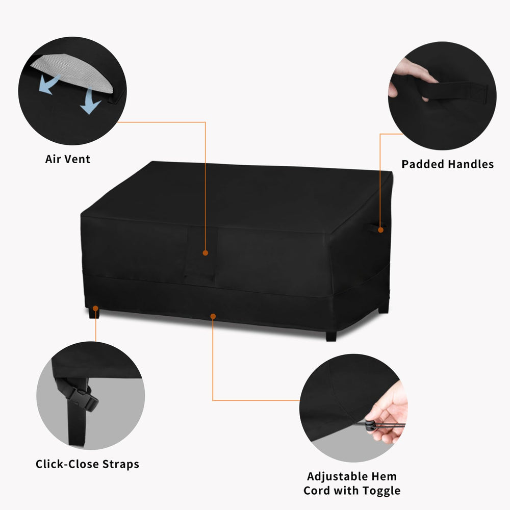 Easy-Going Outdoor Bench Cover showing air vent feature
