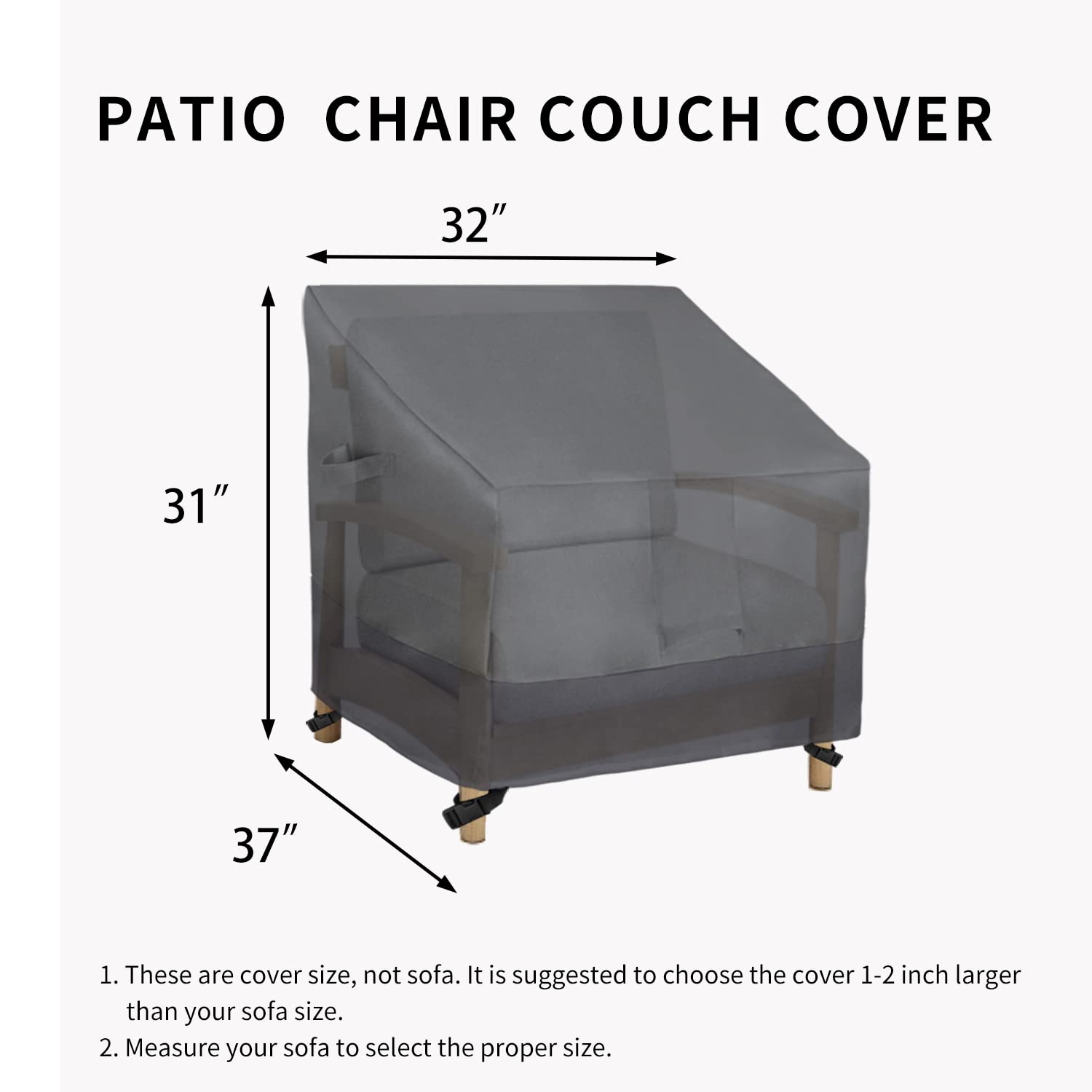 Easy-Going outdoor chair cover demonstrating waterproof feature