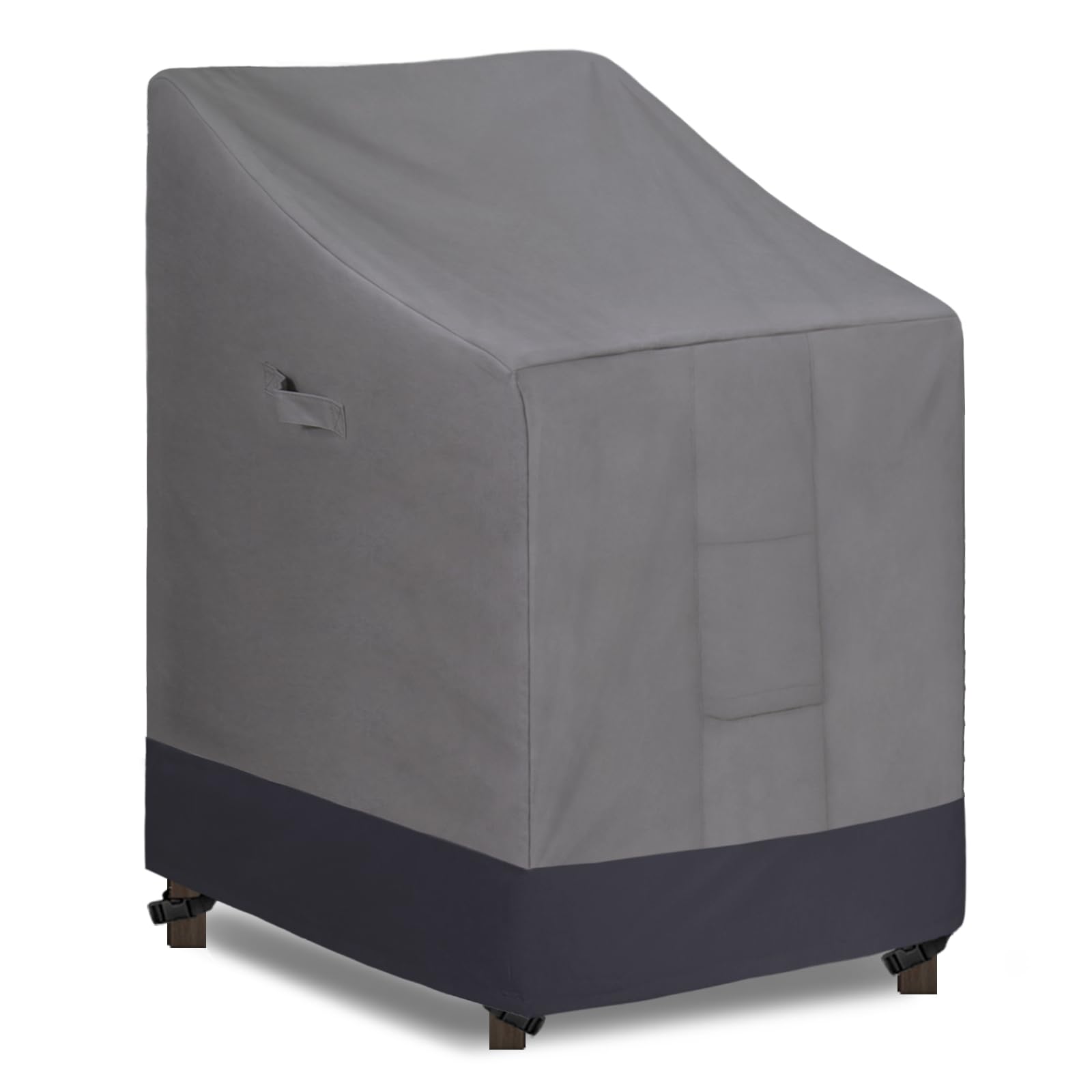 Easy-Going Outdoor Chair Cover front view, gray