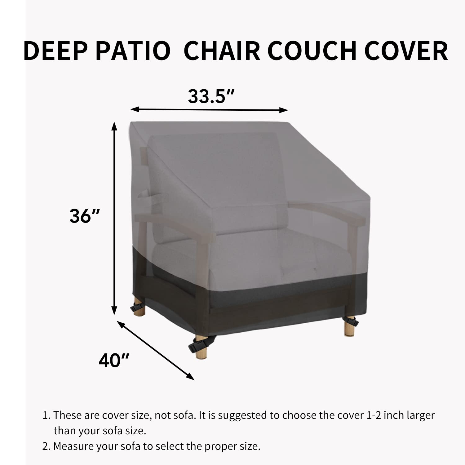 Easy-Going outdoor chair cover in use on a patio chair