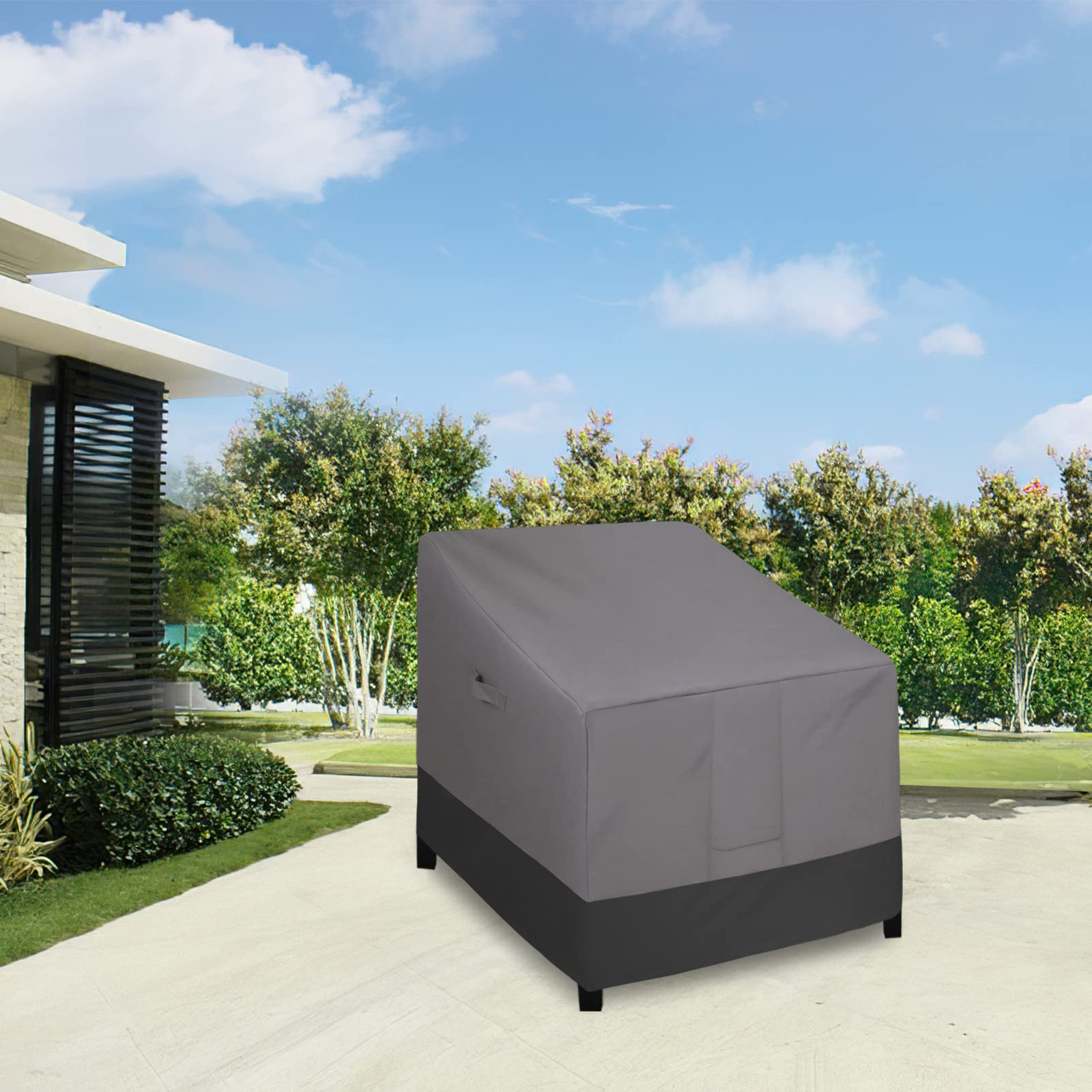 Easy-Going outdoor chair cover side view, waterproof material