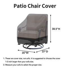 Easy-Going Outdoor Chair Cover with click-close straps