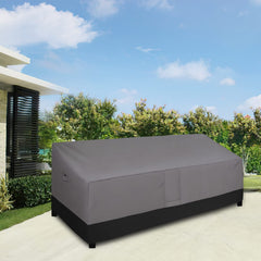 Easy-Going Outdoor Couch Cover side view showing gray fabric