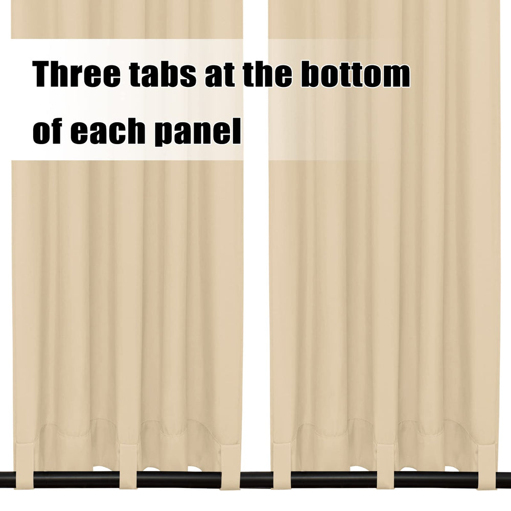 Easy-Going Outdoor Curtains beige in outdoor setting