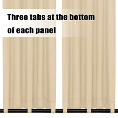 Easy-Going Outdoor Curtains beige in outdoor setting