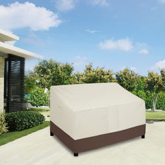 Easy-Going Outdoor Loveseat Cover showing click-close straps