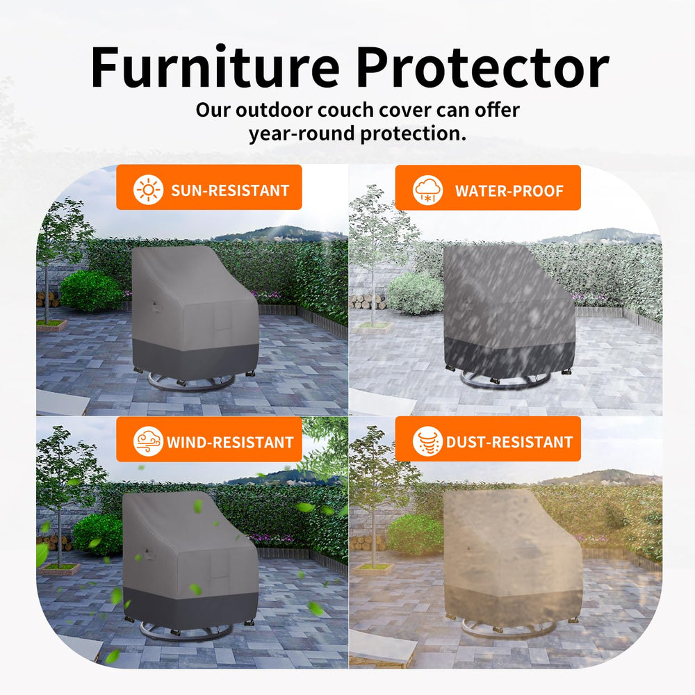 Easy-Going Outdoor Swivel Chair Cover in a garden setting