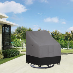 Easy-Going outdoor swivel chair cover on a patio chair