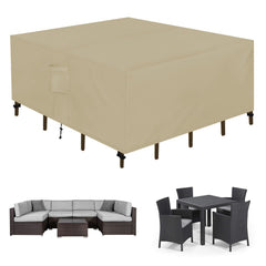 Easy-Going Patio Furniture Cover in camel, front view