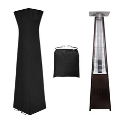 Easy-Going Pyramid Torch Patio Heater Cover front view, black