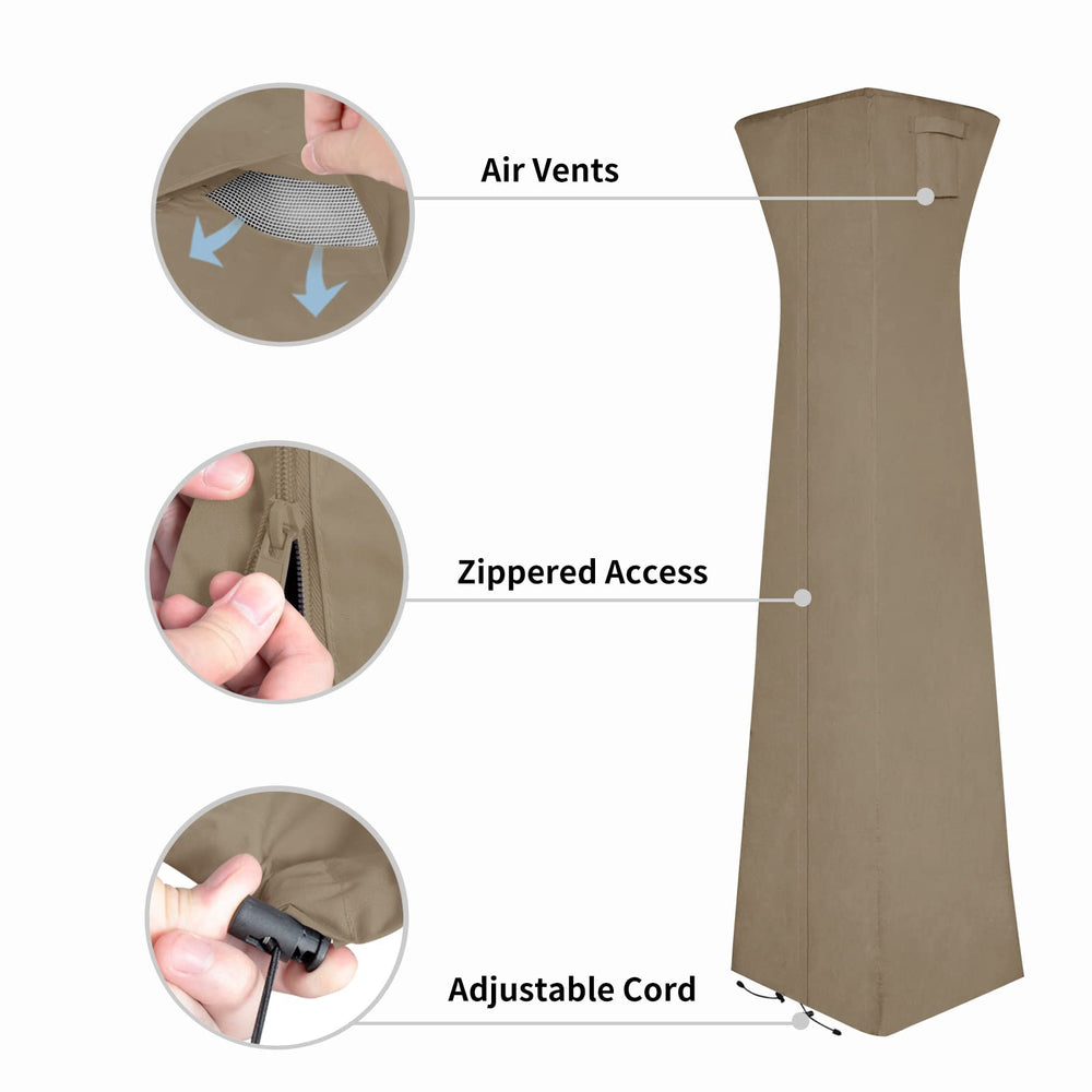Easy-Going Pyramid Torch Patio Heater Cover in storage bag