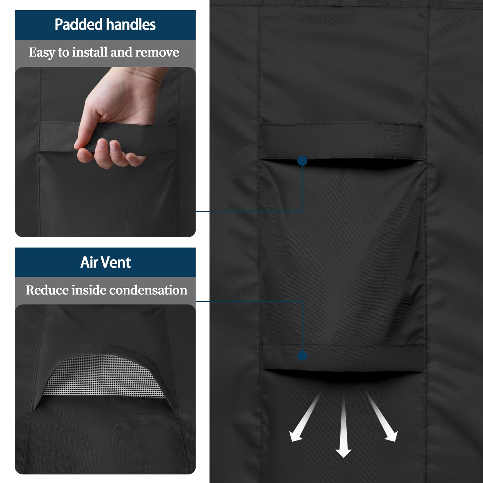 Easy-Going Rectangle Patio Furniture Cover with buckles and cord adjustment