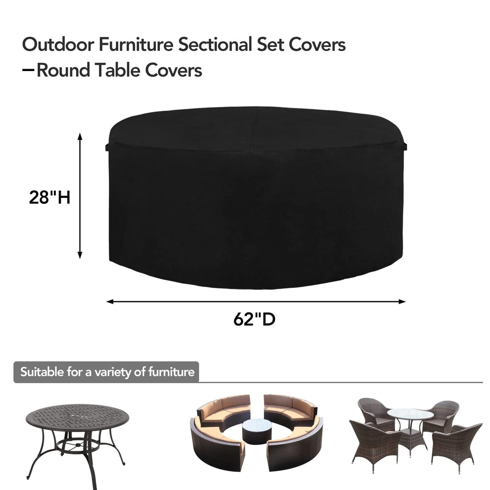 Easy-Going Round Patio Furniture Cover side view