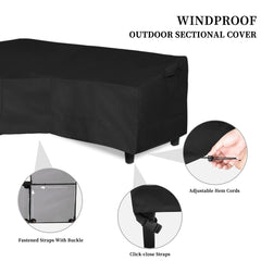 Easy-Going sectional cover secured with click-close straps