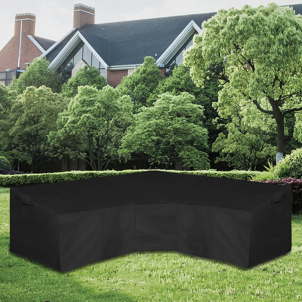 Easy-Going sectional sofa cover installation handles detail