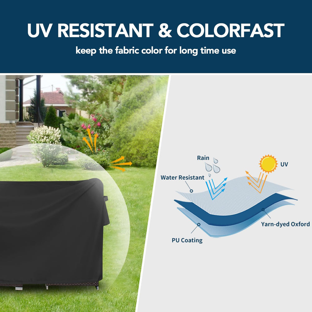 Easy-Going Square Patio Furniture Cover on outdoor sectional sofa