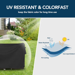 Easy-Going Square Patio Furniture Cover on outdoor sectional sofa