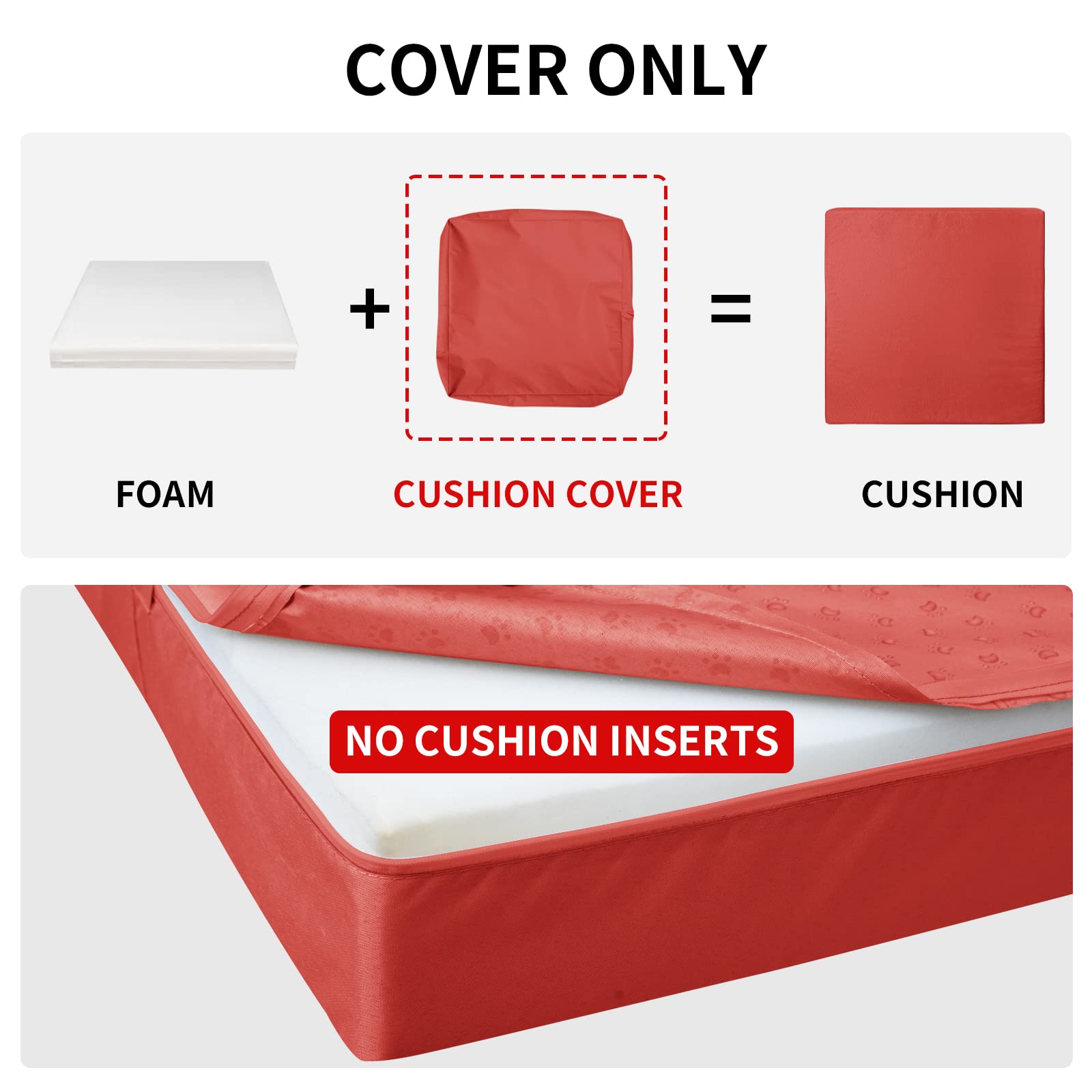 Easy-Going Waterproof Patio Cushion Cover demonstrating waterproof material