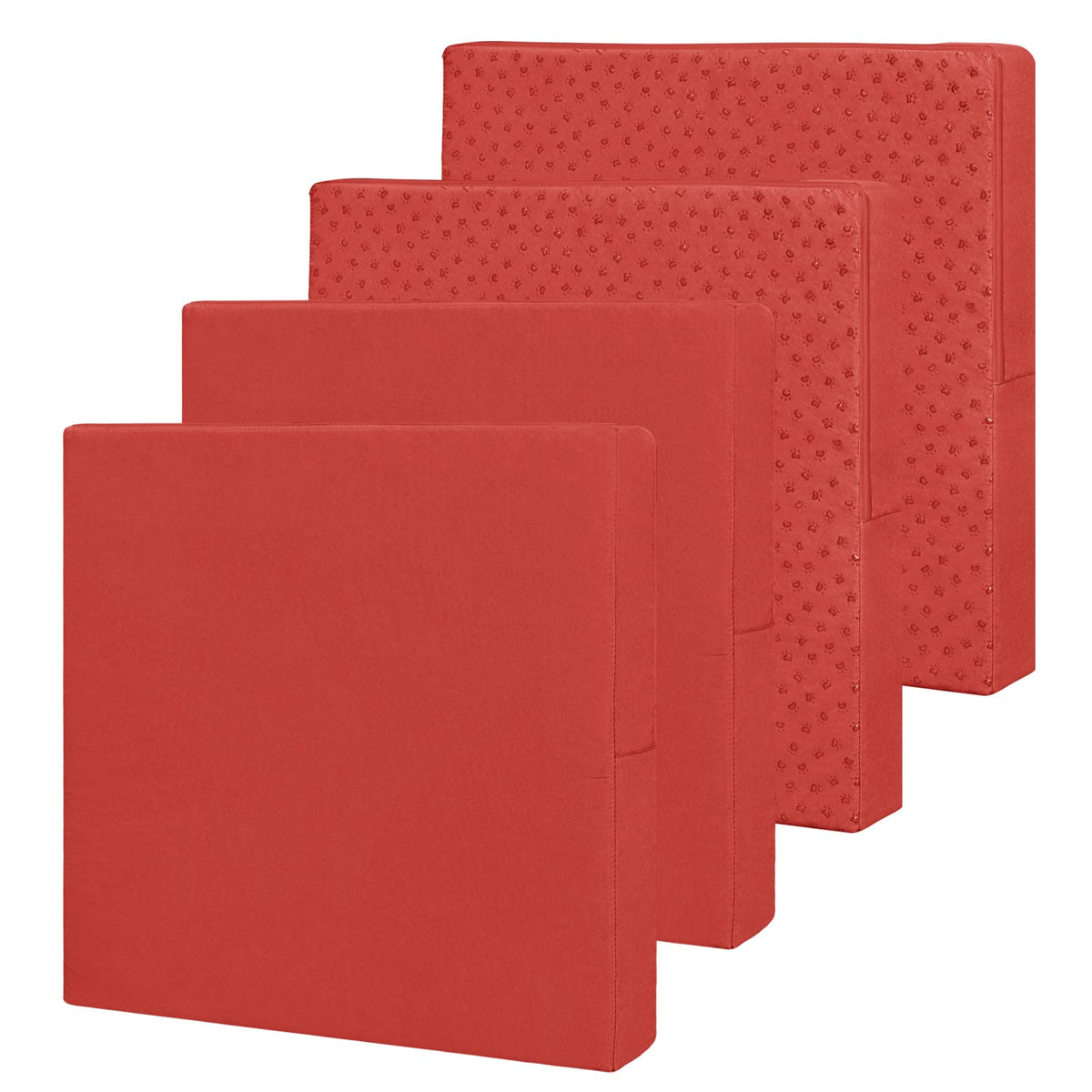 Easy-Going Waterproof Patio Cushion Cover in Terra Red front view