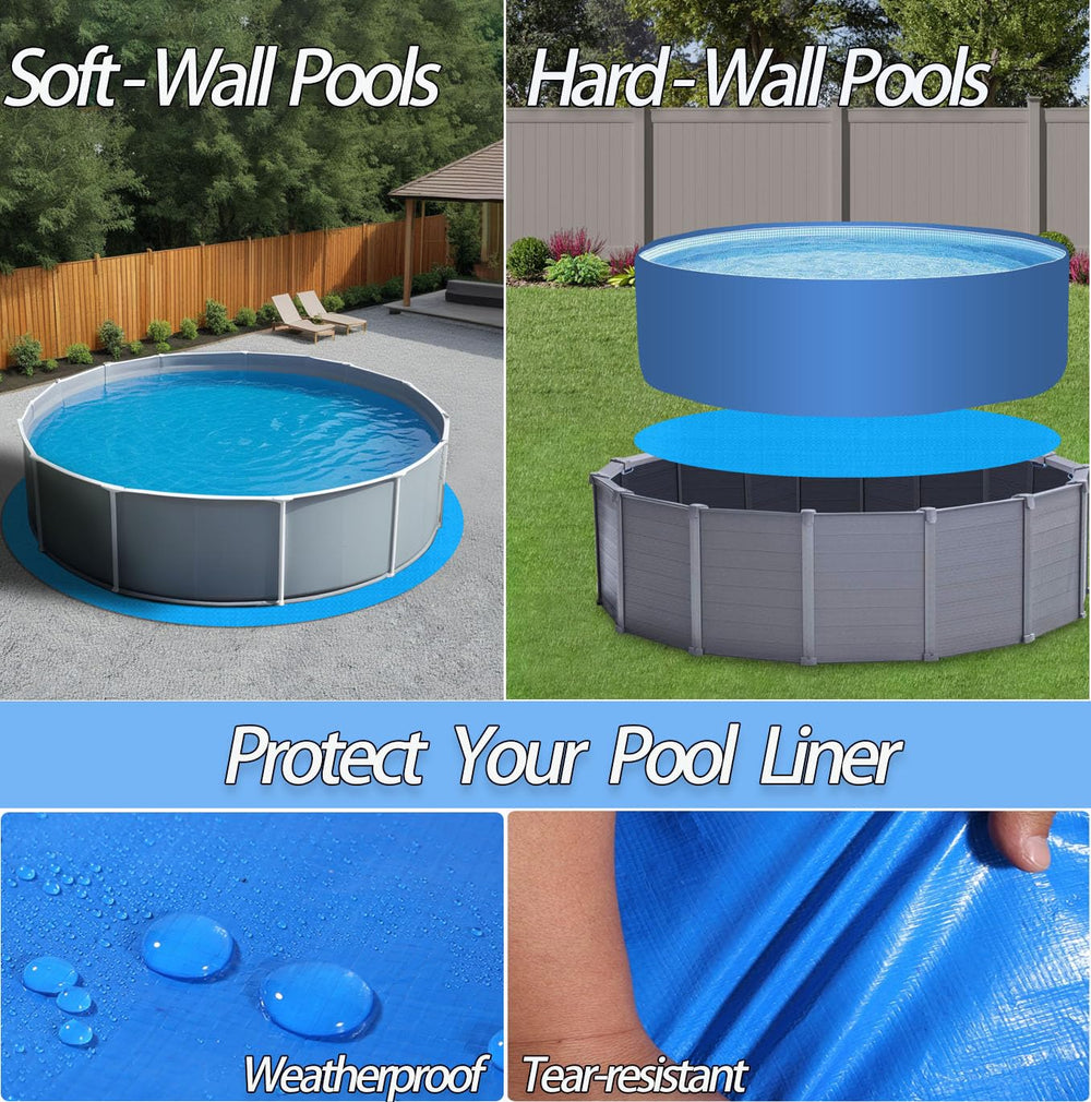 Easy installation of Ahpuhtan pool liner pad