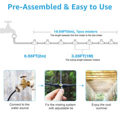 Easy installation of Bonviee misting system with faucet adapter