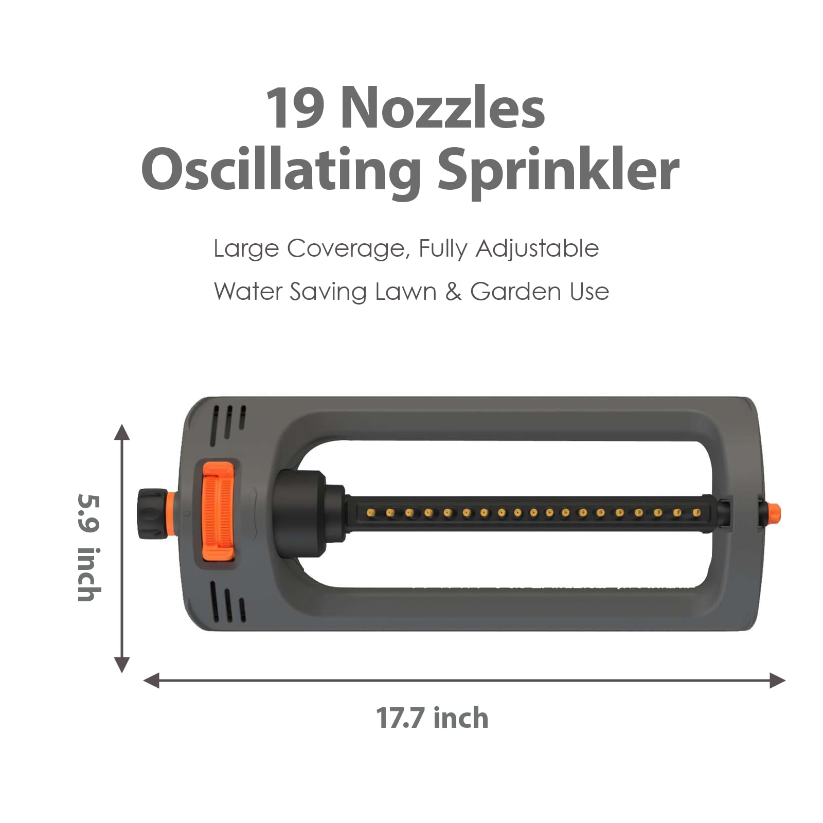Easy tool-free connection of BIGWAVE Sprinkler to garden hose