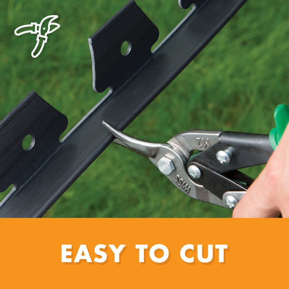 EasyFlex edging kit components with spikes and coil