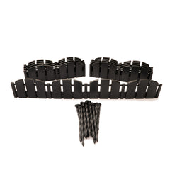 EasyFlex No-Dig Landscape Edging Kit, 15-foot black decorative border front view