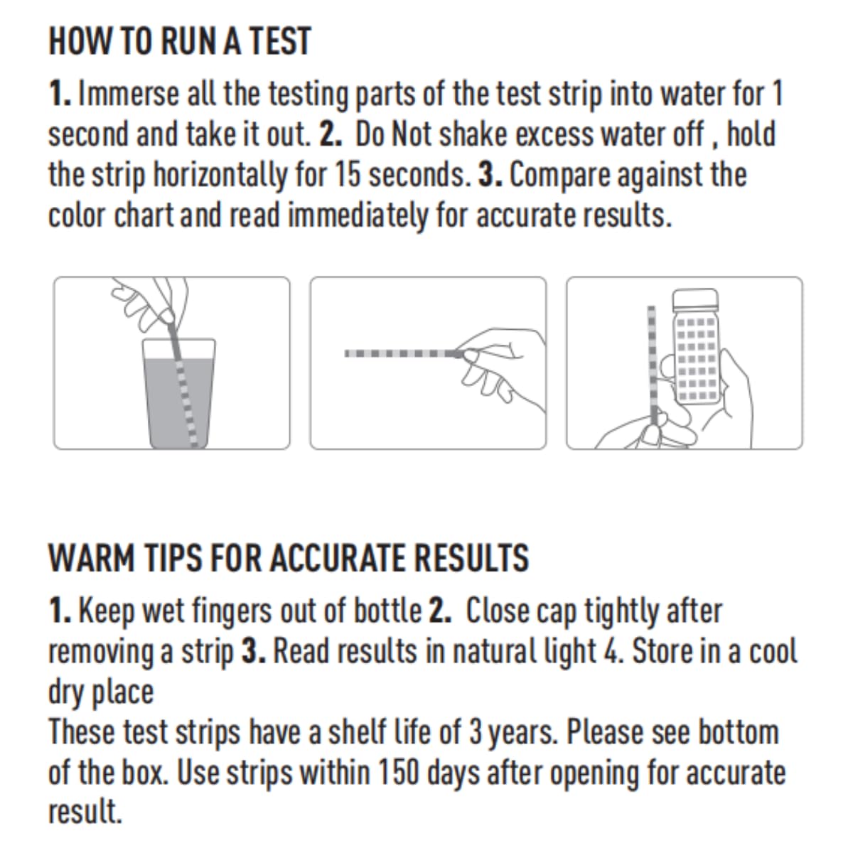 EASYTEST 7-Way Pool Test Strips showing accurate results
