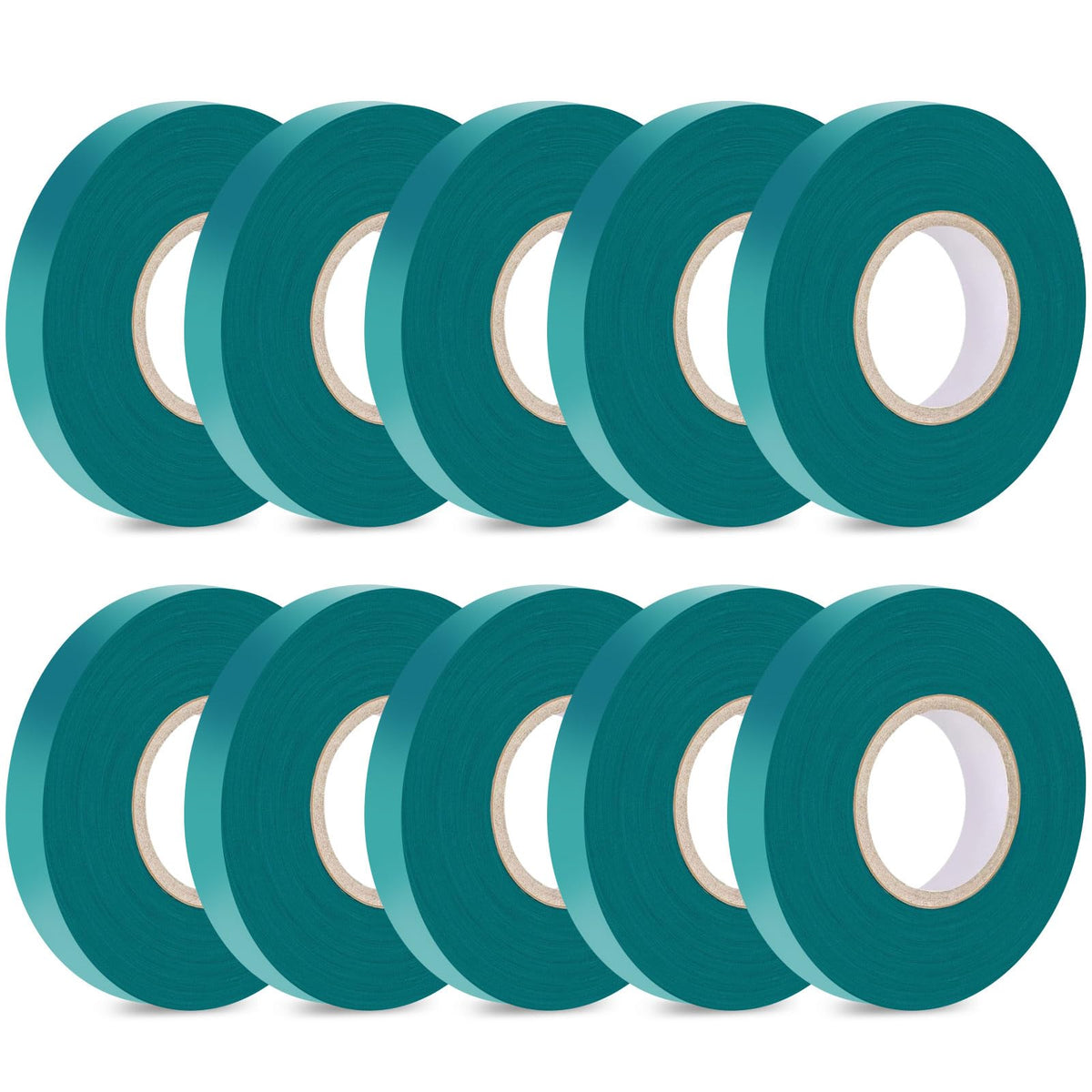 Easytle Stretch Tie Tape Roll 1/2 inch green vinyl tape front view