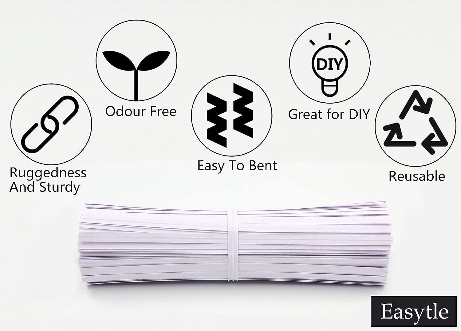 Easytle twist ties used to seal a bag