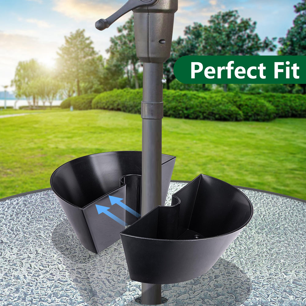 EBaokuup Umbrella Planters on a patio table